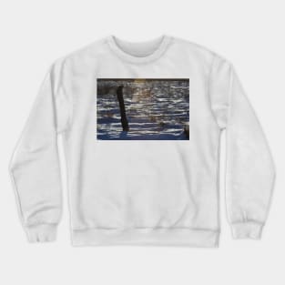 Snowy Country Fence Line Crewneck Sweatshirt